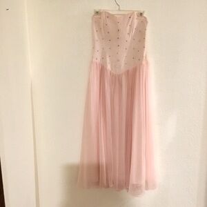 Vintage 1990 Positively Ellen Strapless Princess Prom Dress